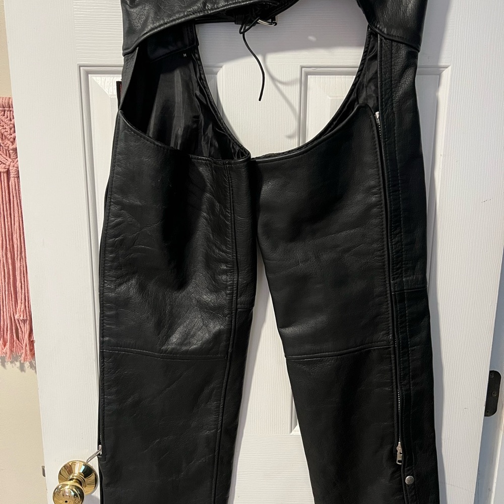 Black Leather Chaps By Interstate - image 2